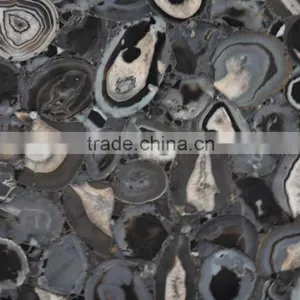 Brazilian Dyed Black Agate Slices Slab thumbnail-3