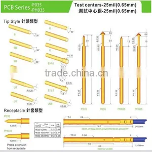 P048/PH048/P030/P035/PH035 0.68mm Thimble 4 Claw Type Spring Loaded Pogo Probe Testing Pins thumbnail-1