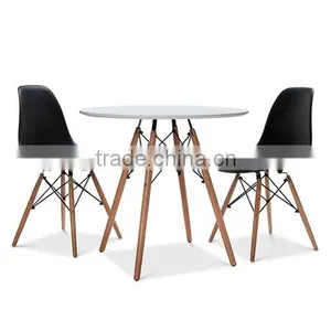 Plastic Emes Round Coffee Table With 4 Wood Legs,CT-011 thumbnail-1