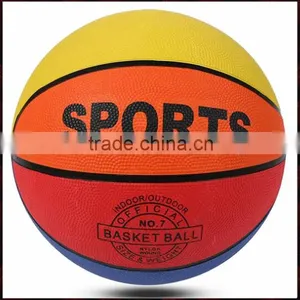 Printed Colorful Rubber Basketball / Rubber Customized Basketball thumbnail-1