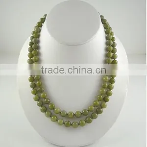 Olive Green Jade Natural Gemstone for Necklace Fittings thumbnail-1