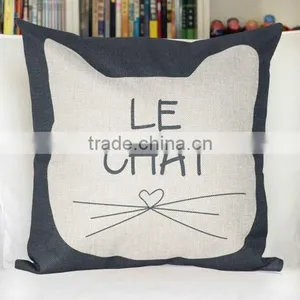 Wholesale & Retails LE CHAT Jute Cushion Covers Pillow Cases Pillow Cover 45x45cm thumbnail-1
