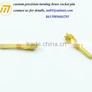 Custom Precision Gold Plated Brass Socket Pin thumbnail-1