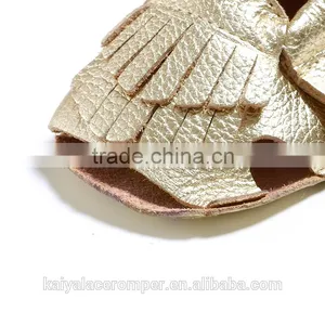 Baby Moccasins,Gold Baby Moccasins,Summer Baby Moccasins thumbnail-4
