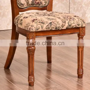 Restaurant Neoclassical Chinese Antique Wood Hand Carved Back Chair thumbnail-4