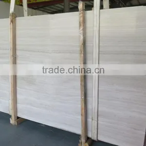 Chinese White Wood Veined Marble Slab thumbnail-3