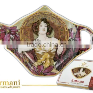 CARMANI Tea Bag Holder With ALFONS MUCHA Art thumbnail-1