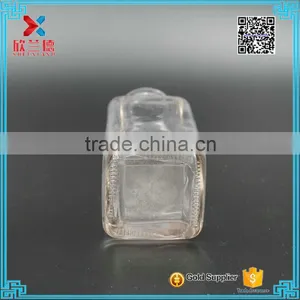 300ml Square Milk Glass Beverage Juice Bottle With Crimp Neck thumbnail-5