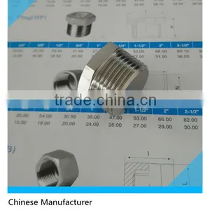 304/316 Stainless Steel Threaded Plug Fitting,Hex Solid Plug Male Thread thumbnail-1