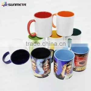 Sunmeta 11oz Sublimation Mug Sublimation Mug Factory Inner Handle Color Mug SKB06 thumbnail-1