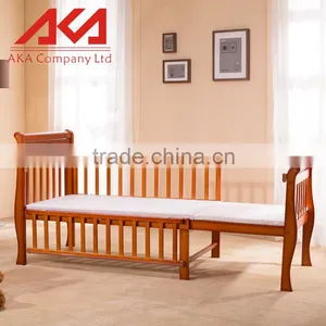 Multipurposes Wooden Baby Crib With Wheels Solid Wood Baby Cribs thumbnail-2