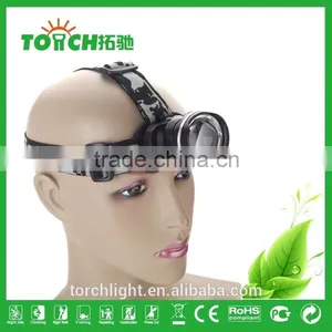 Headlamp 4-Mode CRE E XM-L T6 LED Headlight 2100LM Zoomable Adjustable Light for Camping Searching + Car Charger thumbnail-1