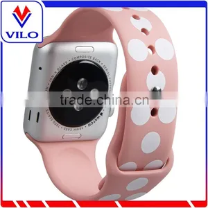 Customzied Pattern Silicone Wrist Strap Watch Band For Apple Watch Rubber Watch Strap thumbnail-5
