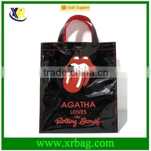 Fashion Easily Women Black PU Handbag With Logo Print thumbnail-1