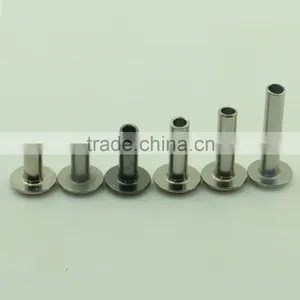 Wholesale Nickel Free Different Size Round Head Metal Semi Tublar Rivet for Golfbags thumbnail-2