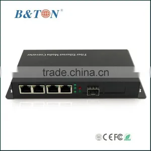 1000M 1SFP Slot And4 RJ45 Port SFP Fiber Media Converter thumbnail-1