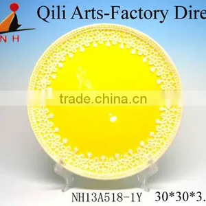 11.8" Ceramic Round Platter for Decoration thumbnail-1