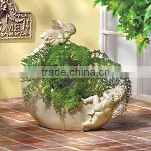 Polyresin Cherubs Moon Planter thumbnail-1