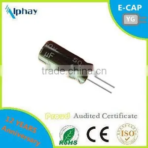 Hot Electrolytic Capacitor 1uf 50V 5X11 20% P=2 RoHs thumbnail-1