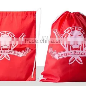 Custom Logo Printed Drawstring Polyester Shoe Bag Backpack thumbnail-1