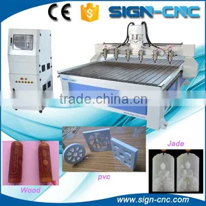 Multi Heads 4 Axis Cnc Router 1325 Cnc Plywood Cutting Machine thumbnail-1