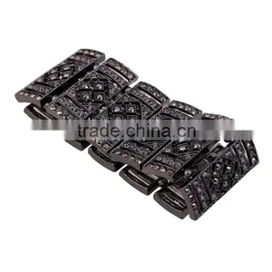 2016 New Arrival Punk Black & White Iron Bangle for Women thumbnail-2