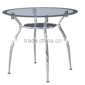 4 Person Cheap Round Glass Dining Tables and Chairs Set thumbnail-2