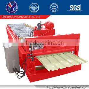 Qinyuan Corrugated Roof Tile Sheet Making Machine, Corlors Metal Roof Tile Roll Forming Machine Quality Choice thumbnail-3