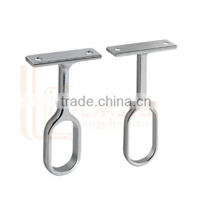 OVAL WARDROBE RAIL CENTRE SUPPORT BRACKET CHROME Plated thumbnail-1