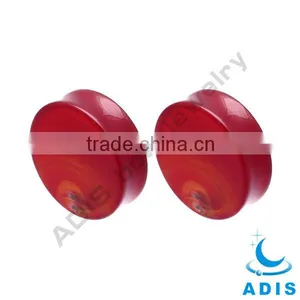 Natural Stone Ear Tunnel Studs Expander With Shinning Glitter thumbnail-1