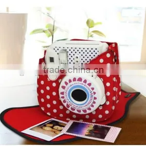 Fujifilm Instax Mini8 Camera Protect Case Bag White Dot(Red) thumbnail-4