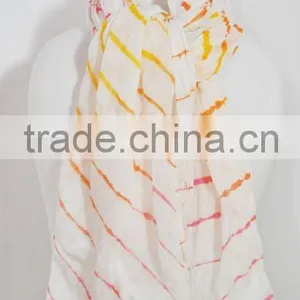 White Tie Dye Rayon Scarves thumbnail-1