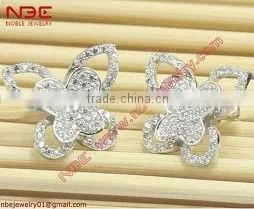 Turkish Fashion Silver Jewelry,hot Sale Butterfly Design Rhodium Cute 925 Silver Earrings Jewelry for Trendy Girls and Women thumbnail-1