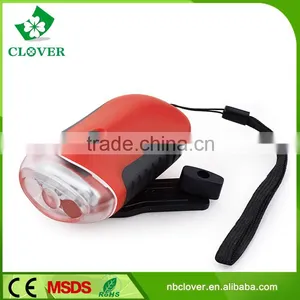 Hand Crank Dynamo Torch 3 Led Plastic Soalr Flashlight thumbnail-2