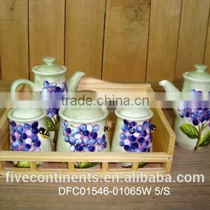Ceramic Porcelain Kitchen Condiment Set thumbnail-1