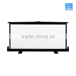 60" Pull up Portable Floor up Screen With Hydraulic Damping Equipment thumbnail-4