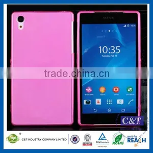 C&T 0.3mm Ultra Thin Clear Rubber Soft TPU Matte Case Cover for Sony z2 thumbnail-2