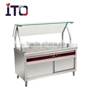 Vertical Electric Bain Marie With Curved Glass Cover thumbnail-1