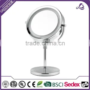 Brand New Chrome Metal Table Top Vanity Mirror thumbnail-1