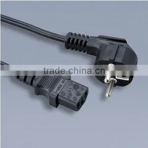Euro Power Plug 250V 10A With VDE Certificate AC Power Cord With Plug H05VV-F 3*0.1.0mm2 3m 5m Black European Standard thumbnail-1