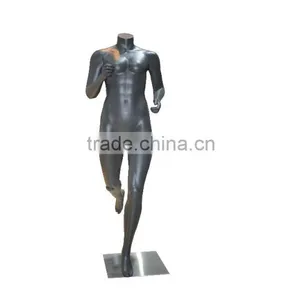 Black Matte Muscle Fiberglass Stand Mannequin Sport For Sportwear Display thumbnail-2