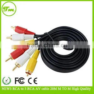 High Quality NEW 20M M TO M 3 RCA to 3 RCA AV Cable thumbnail-1