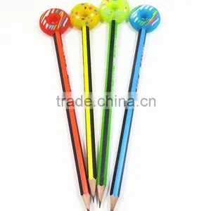 Promotional Gift Wholesale Rubber Color PVC 3d Pencil Topper thumbnail-1