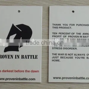 Coated Paper Custom Full Color Printing Jeans Hang Tag thumbnail-1