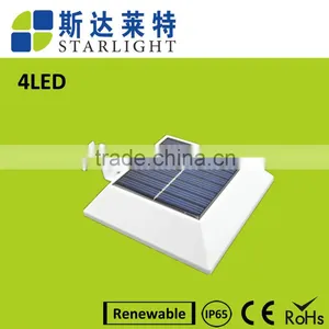 SL-4LFL 4led White Square IP65 PIR Sensor Solar Light for Garden thumbnail-1