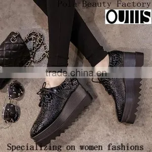 2016 Women Platform Shoes Black Plaform Shoes Fashion Winter Shoes PH4107 thumbnail-1