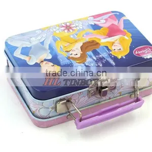 Rectangular Kids Gift Tin Lunch Box With Handle and Lock thumbnail-6