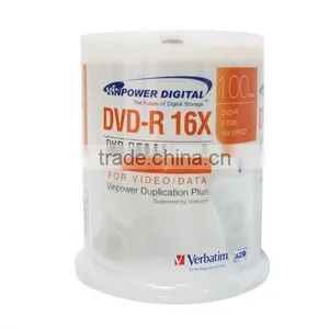 Vinpower Verbatim 4.7GB 16x DVD-R AZO Logo Top Blank Media thumbnail-1