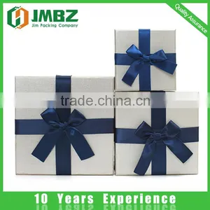Recyclable Feature and Paper Material Paperboard Gift Boxes With Ribbon thumbnail-1