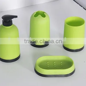 Colourful Eco-friendly pp Lime Green Bathroom Accessories Set thumbnail-1
